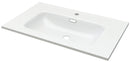 Mobile Bagno Sospeso 74 cm Lavabo e Specchio Tavassi Giove Rovere Bianco-5