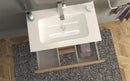 Mobile Bagno Sospeso 74 cm Lavabo e Specchio Tavassi Giove Rovere Chiaro-3