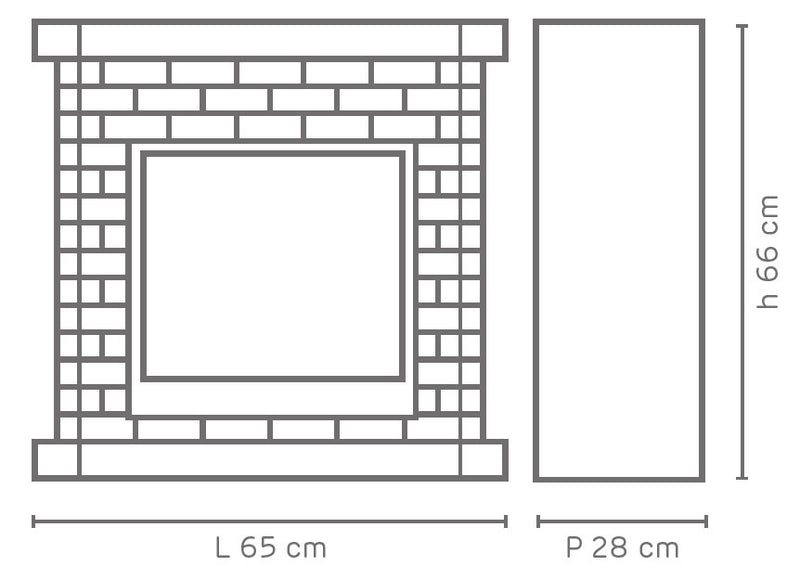 Camino a Bioetanolo da Pavimento 66x65x28 cm Vannini Bricchetto-3