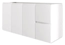 Mobile Bagno Sospeso 100 cm Lavabo e Specchio Tavassi Urano Bianco Lucido-2