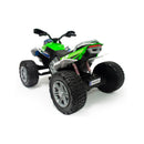 Quad Elettrico per Bambini 24V Ruote in Gomma Rage Bianco e Verde-2