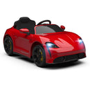 Macchina Elettrica per Bambini 12V Porsche Taycan Rossa-1