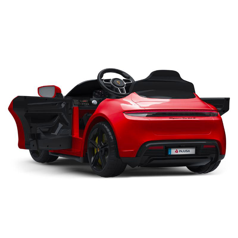 Macchina Elettrica per Bambini 12V Porsche Taycan Rossa-3