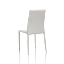 Set 4 Sedie 43,5x46,5x90,5 cm in Similpelle Bianco-3