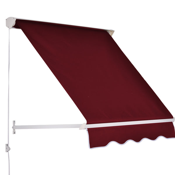 Store banne 180×70 cm en aluminium et polyester rouge prezzo