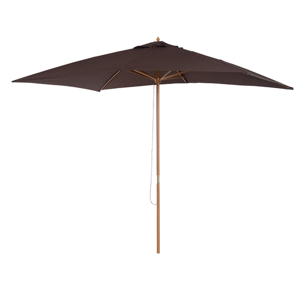 sconto Parasol de jardin 2x2,95 m Mât Ø38 mm en Bois Marron