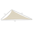 Tenda Vela da Giardino Triangolare 5x5x5m Beige -2