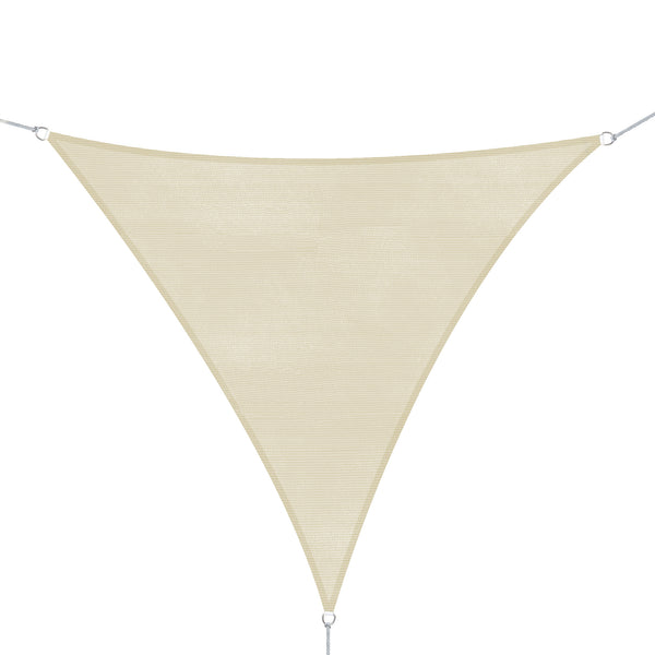 Voile d'ombrage de jardin triangulaire en HDPE crème 5x5x5m online