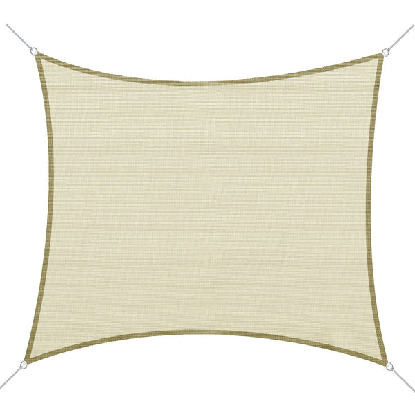 sconto Voile d'auvent de jardin rectangulaire 3x4m en PEHD crème