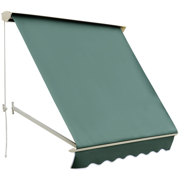 Store banne 180×70 cm en aluminium et polyester vert sconto