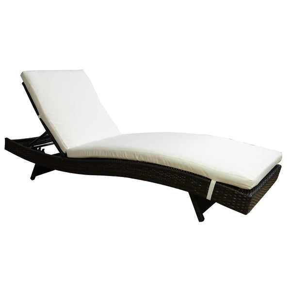 sconto Chaise longue en fer avec matelas marron