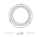 Plafoniera Tonda Greca Vetro Marmo Ambra Classica Interni E27 Ambiente 01/01012-3