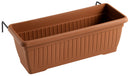 Vaso 40x20x17,3 cm in Polipropilene con Supporto Kit Cassetta Coste 40 Terracotta-1