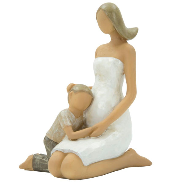 Femme Enceinte Bois 8x7x11,5 cm en Polyrésine online