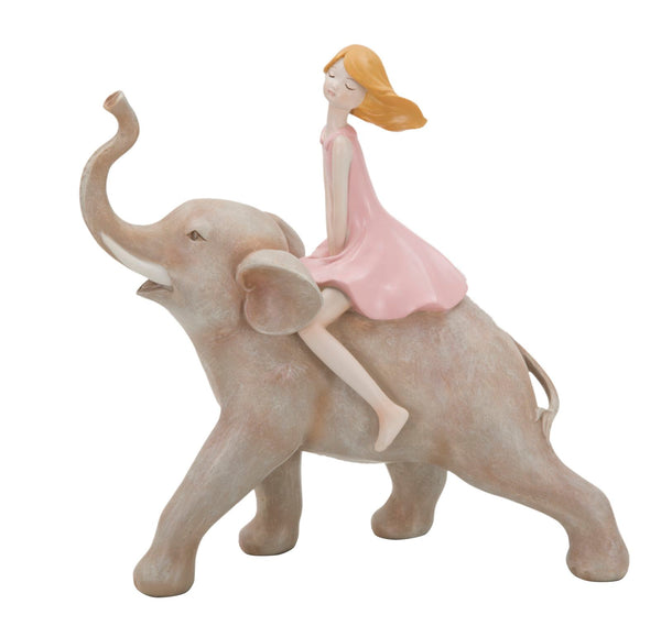 Dolly sur Elephant Statuette 22x10x21 cm en Résine Rose prezzo