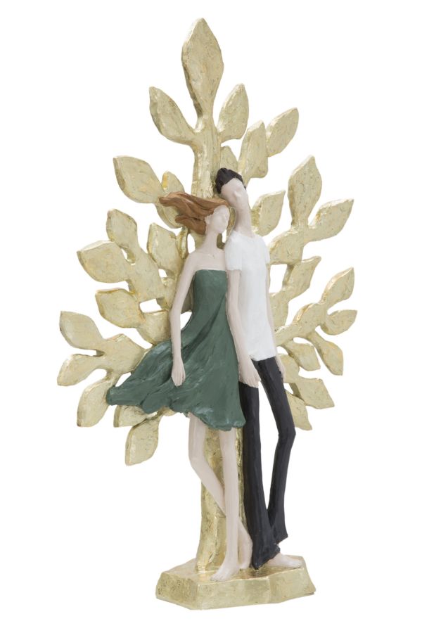 Scultura Coppia Albero della Vita 35x13x52 cm in Resina-2