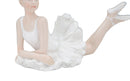 Ballerina Dicy Sdraiata 12x7,5x11 cm in Resina Bianco-5