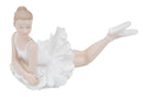 Ballerina Dicy Sdraiata 12x7,5x11 cm in Resina Bianco-7