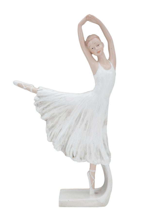 Ballerina Dicy 14x4,5x24 cm in Resina Bianco-1