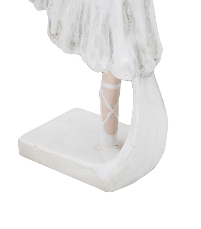 Ballerina Dicy 14x4,5x24 cm in Resina Bianco-4