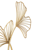 Scultura Leaf Glam 35x11,5x44 cm in Ferro Oro-4