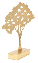 Scultura Leaf Tree Plan 43,5x8x41,5 cm in Ferro Oro-3