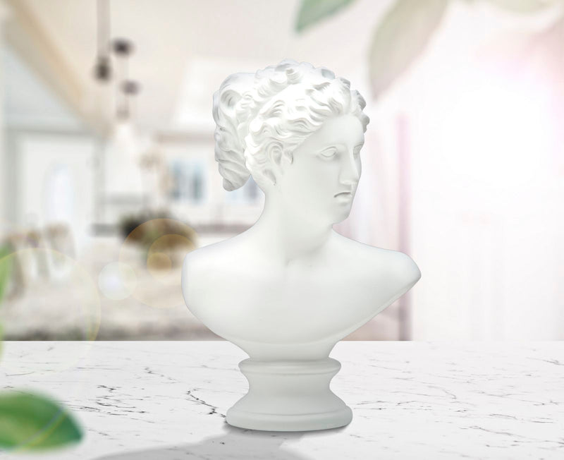 Scultura Roman Woman 21,5x14,5x34 cm in Poliresina Bianco-5