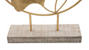 Scultura Little Leaf 50x12,5x64 cm in Ferro e MDF Oro-2