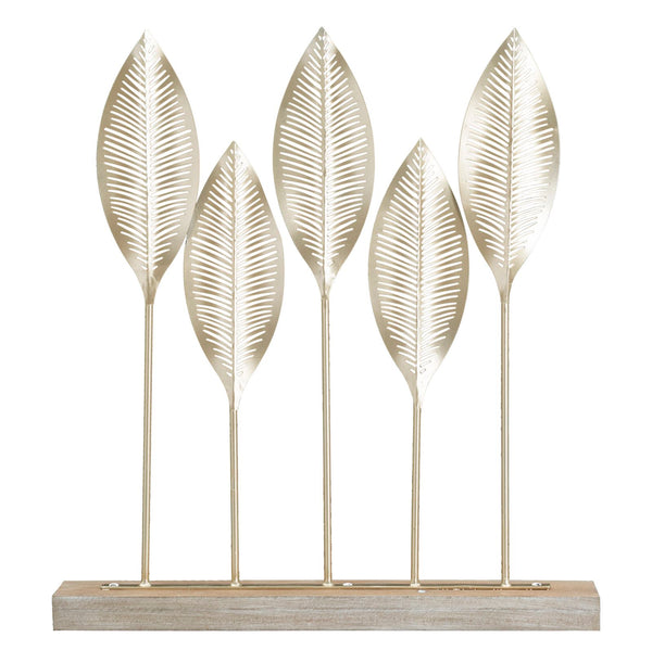 Sculpture Shot Leaf 47x10x52,5 cm en MDF Fer et Or acquista