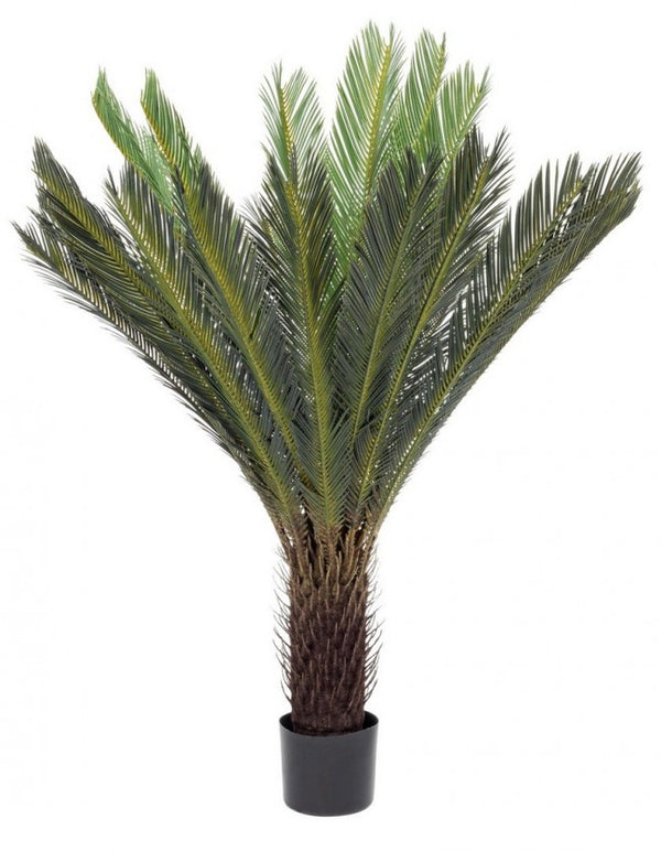 acquista Plante Artificielle Palmier Cycas 28 Feuilles H120 avec Pot Vert