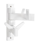 Appendiabiti a Muro 4 Ganci 32,9x15,5x28 cm in Legno Daiki Bianco-1