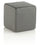 Pouf Rembourré 38x38x38 cm en Velours Gris