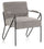 Fauteuil rembourré 64x69x86 cm en velours gris