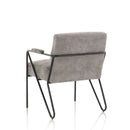 Poltrona Imbottita 64x69x86 cm in Velluto Grigio-2