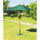 Parasol de Jardin Rond Ø 2,5 m Structure en Bois Vert Bauer