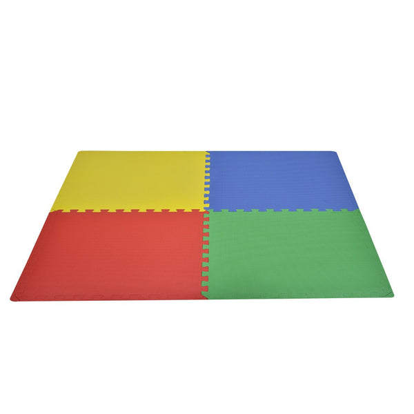 sconto Tapis de jeu pour enfants 60x60 cm - Lot de 8 pièces en matériau isolant coloré résistant à l'humidité