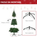 Albero di Natale Artificiale 180 cm Palline e Decorazioni in PVC Ferro -5