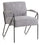 Fauteuil rembourré 64x69x86 cm en velours gris foncé