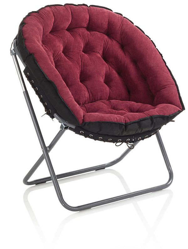 sconto Fauteuil rembourré 77x70x92 cm en velours rouge