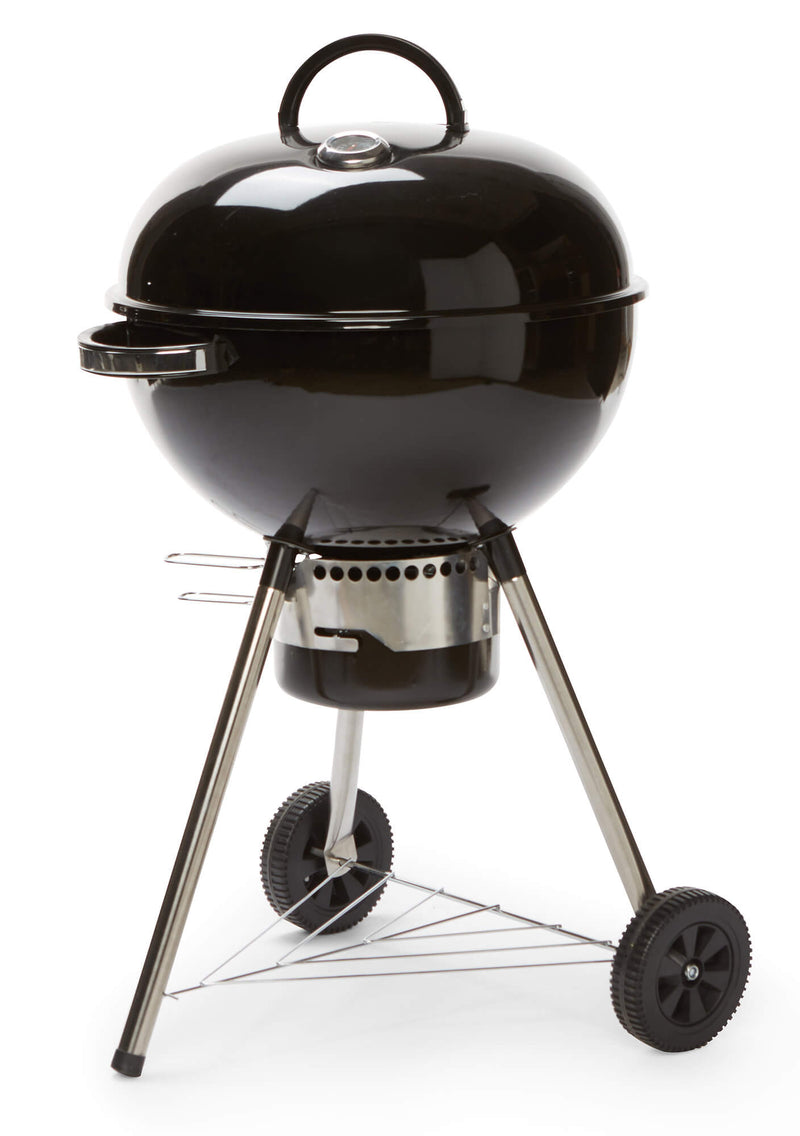 Barbecue a Carbone Carbonella 73,5x64x106,5 cm in Acciaio Nero-1