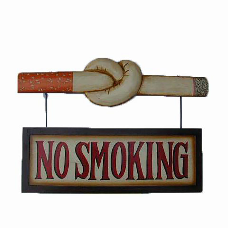 Targhetta birreria "no smoking" cm 54x32 da appendere-1