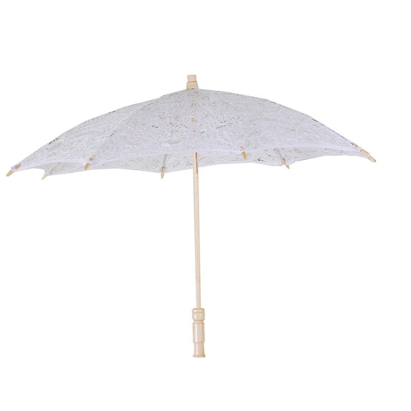 Ombrello Parasole in Pizzo traforto bianco cm Ø60x44-1