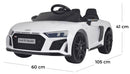 Macchina Elettrica per Bambini 12V Audi R8 Spyder Bianca-5