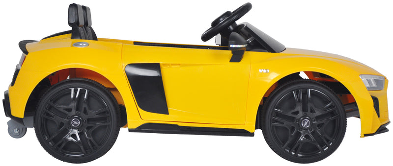 Macchina Elettrica per Bambini 12V Audi R8 Spyder Gialla-3