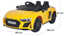 Macchina Elettrica per Bambini 12V Audi R8 Spyder Gialla-5