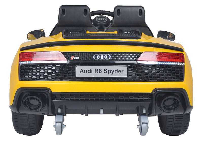 Macchina Elettrica per Bambini 12V Audi R8 Spyder Gialla-6