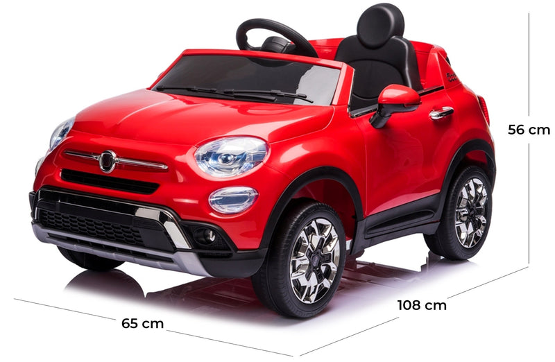 Macchina Elettrica per Bambini 12V Fiat 500X Rossa-4