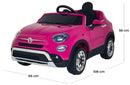 Macchina Elettrica per Bambini 12V Fiat 500X Rosa-4