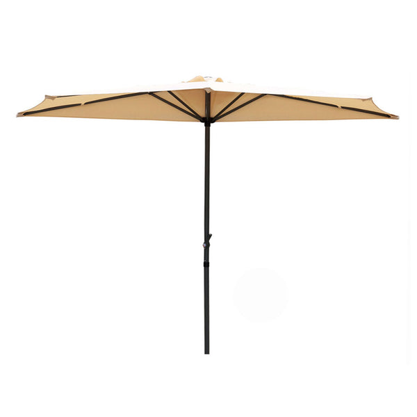 acquista 1/2 Parasol Mural Rond Ø 270 Cm Jardin Structure Aluminium pour Mobilier d'Extérieur