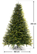 Albero di Natale Artificiale Apertura ad Ombrello Tindaya Verde Varie Misure-2